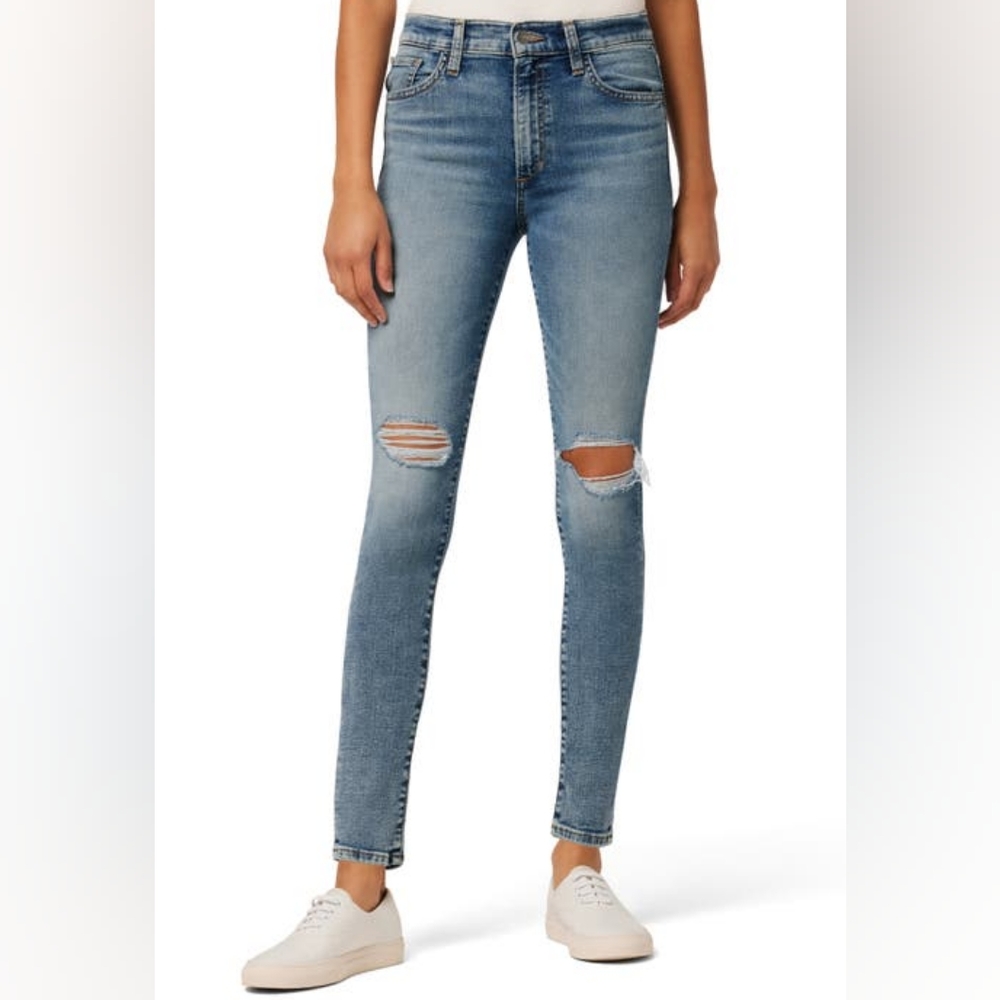 Joe’s distressed skinny ankle high rise